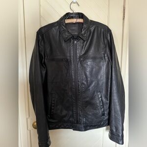 ALL SAINTS Luck Leather Jacket Men’sMedium